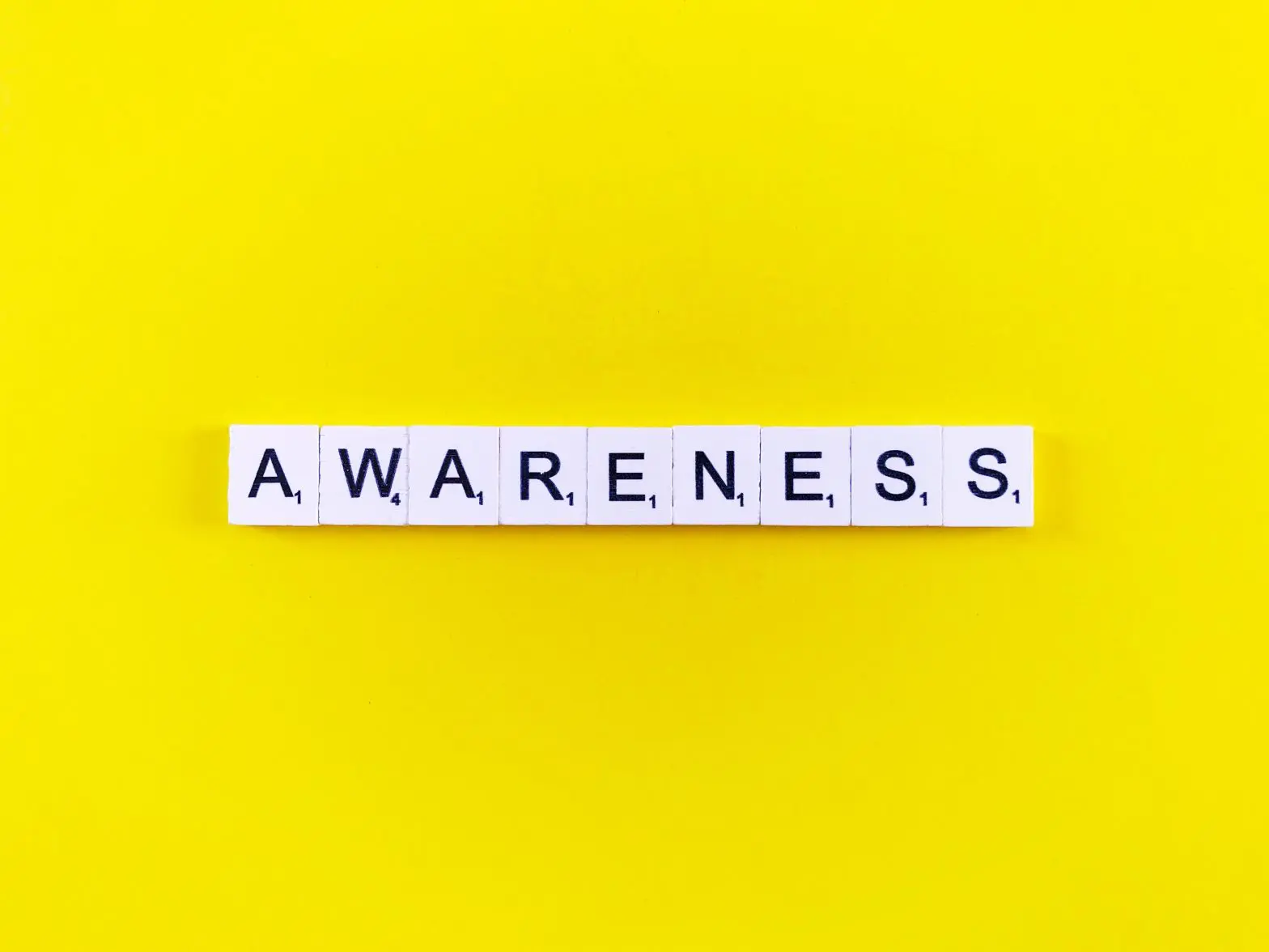 a word on a yellow background