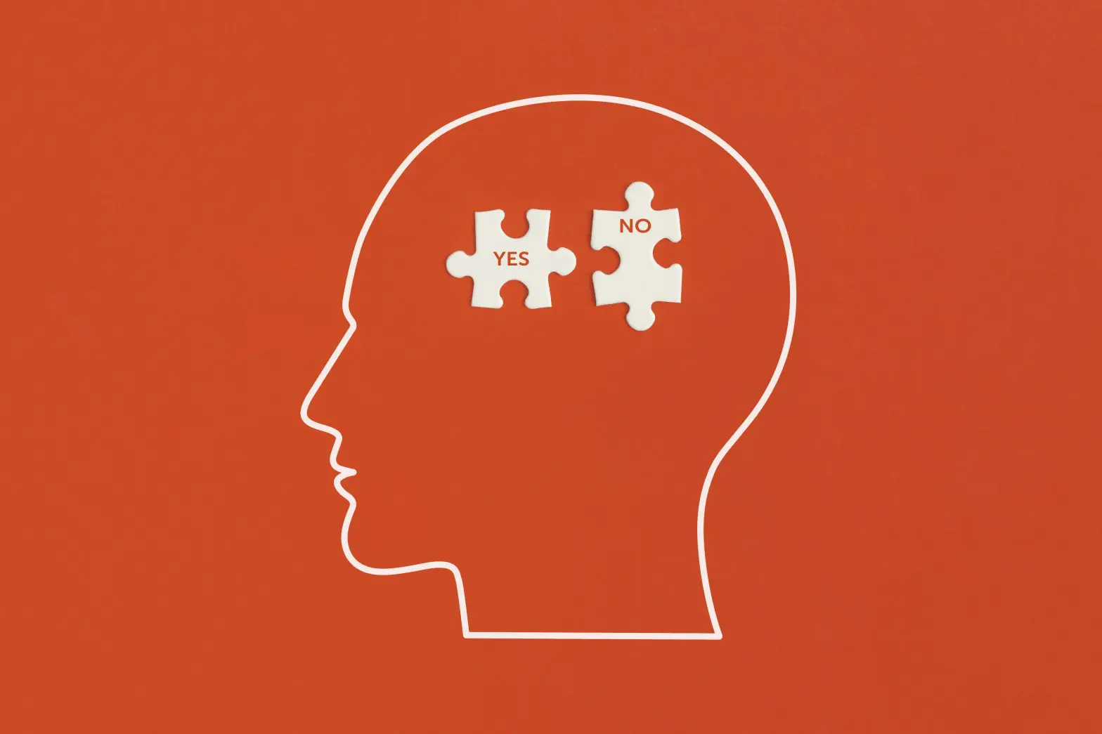 a puzzle pieces in a head