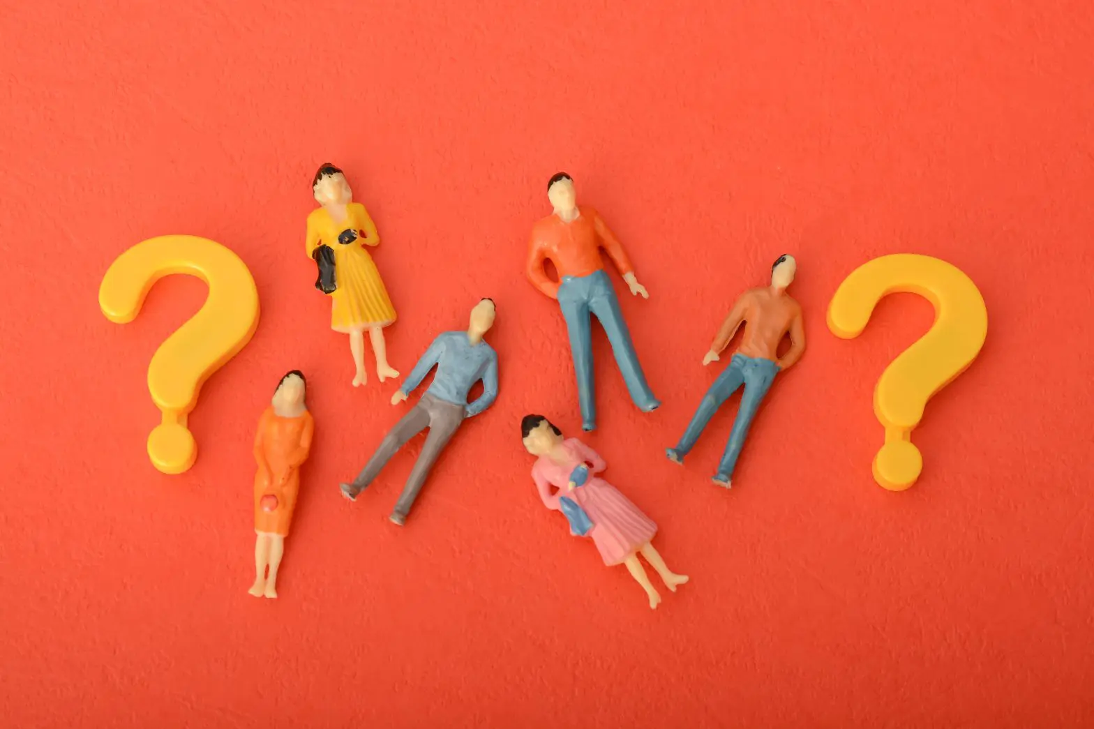 a group of small plastic figurines