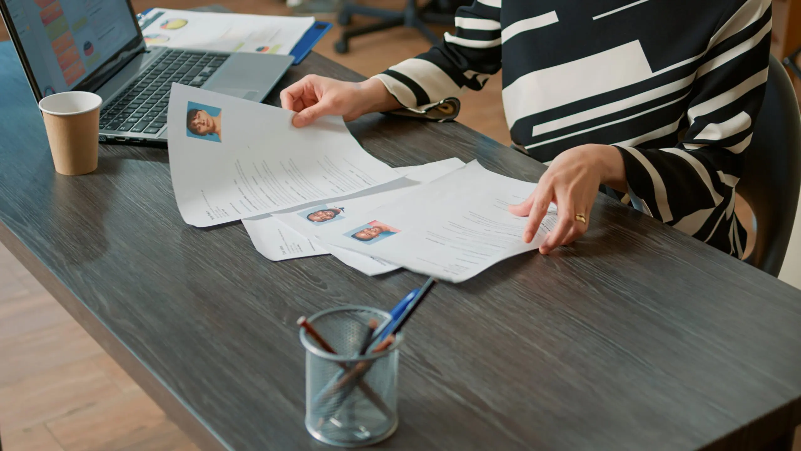 person editing resume as part of job search after rehab