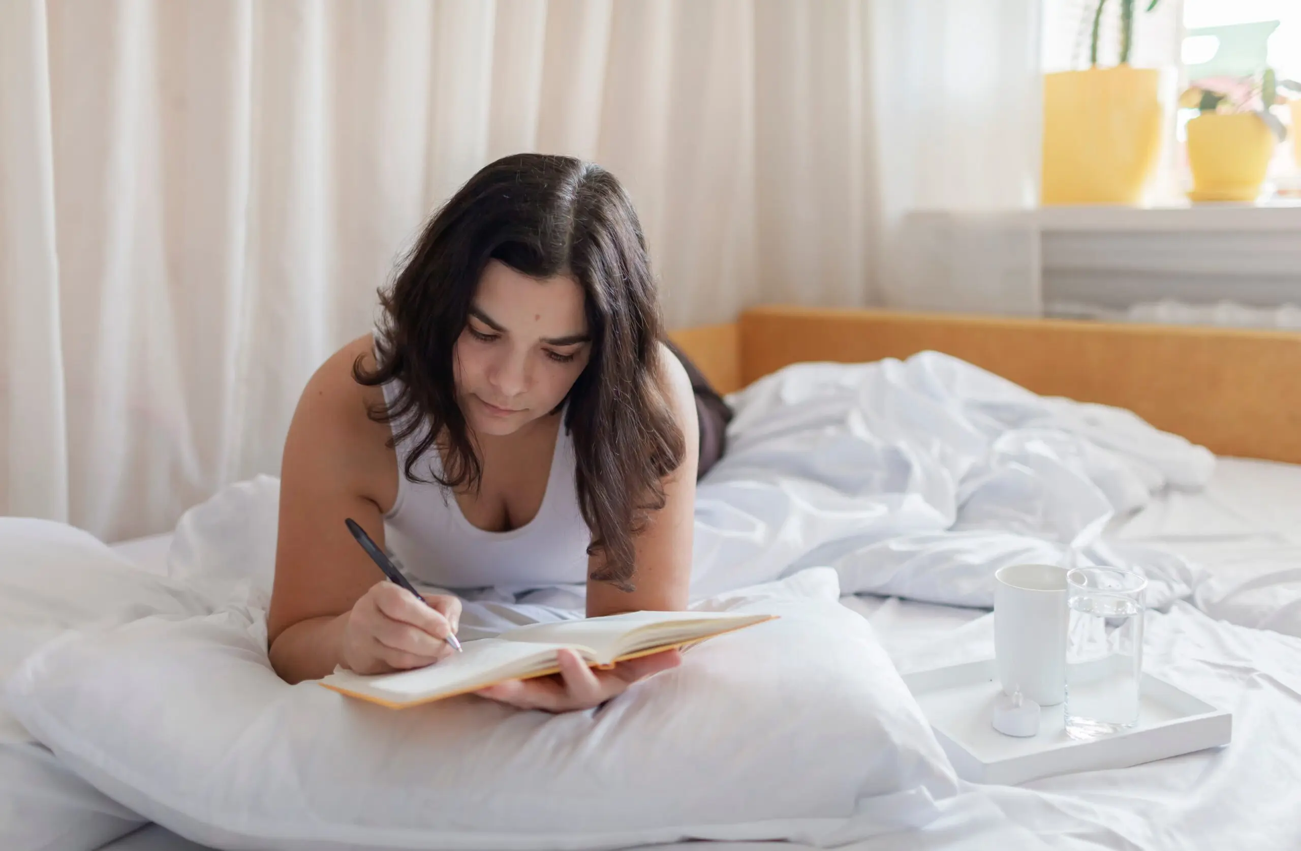 personal journal reflecting emotional tracking during recovery