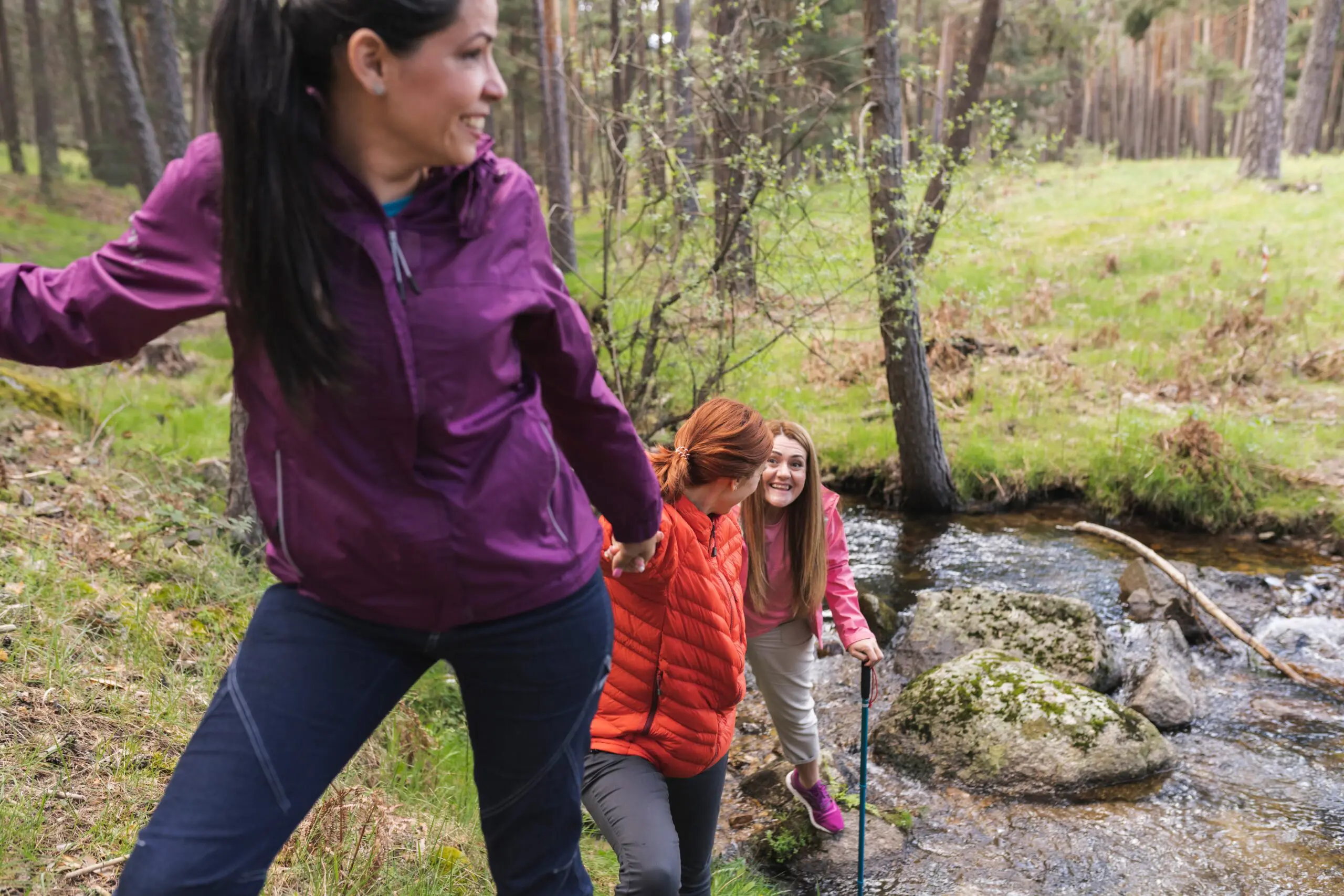 People hiking together, showing active, sober-friendly social activities