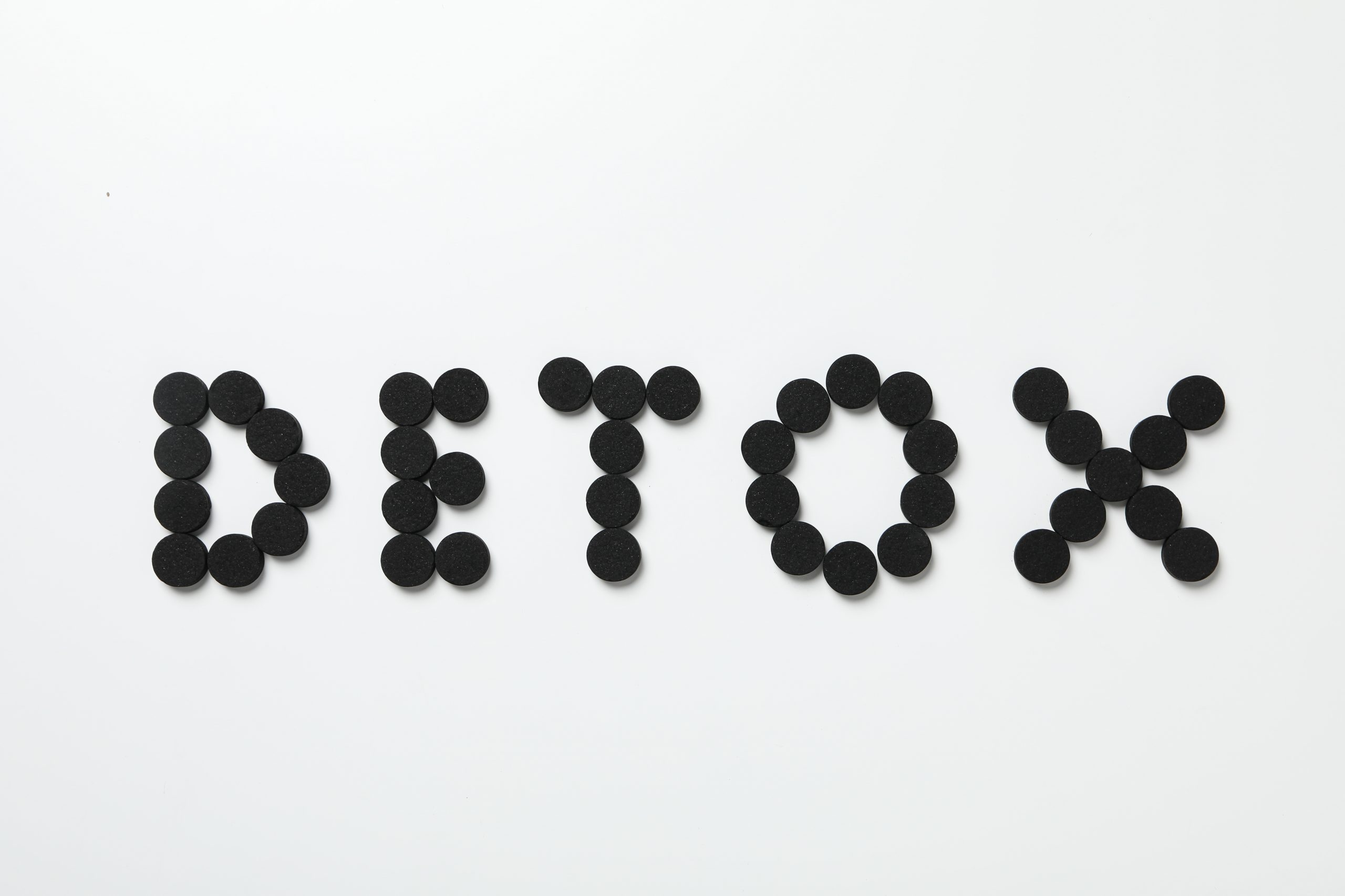a black circle shaped word
