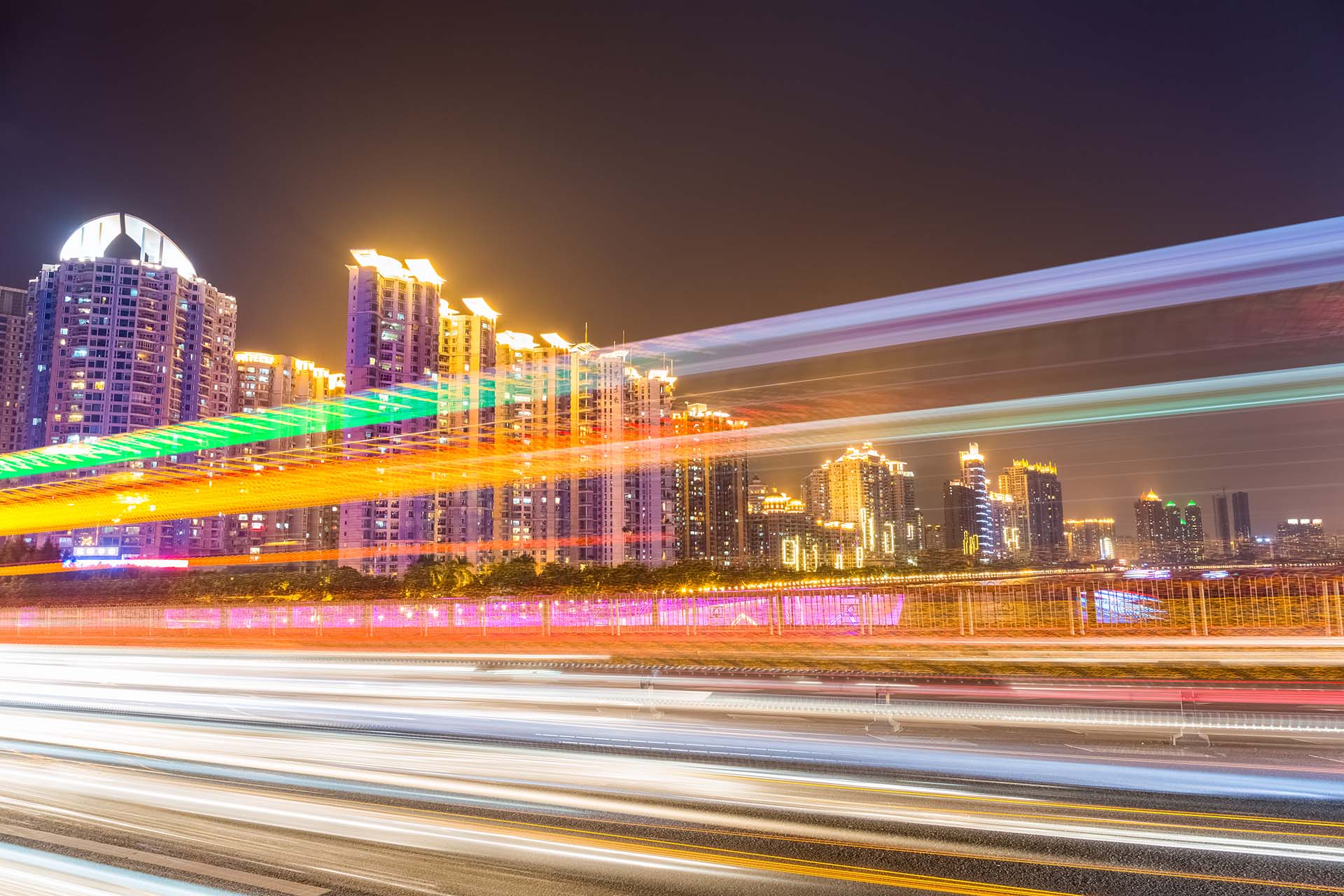 busy city