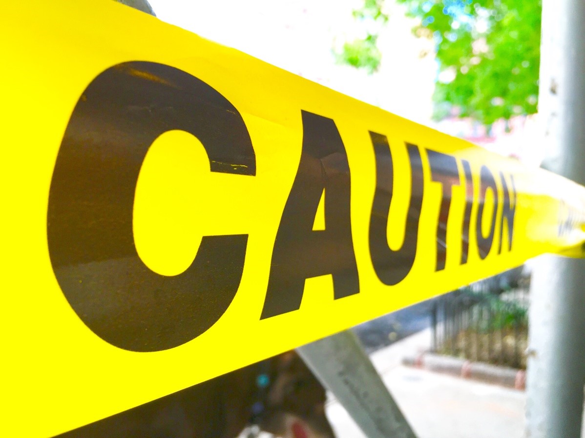 Caution tape representing the dangers of Xylazine