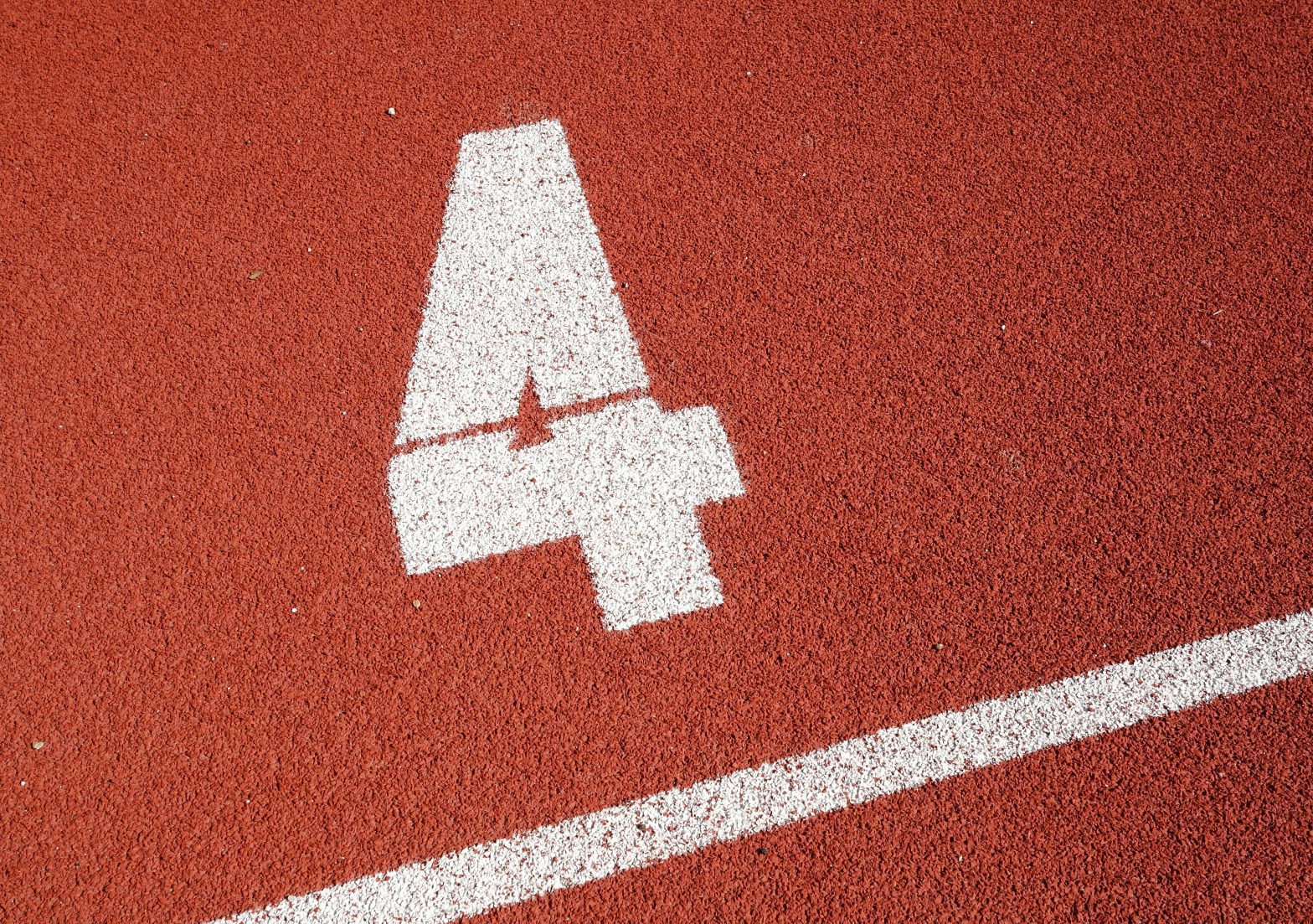 a number on a red surface