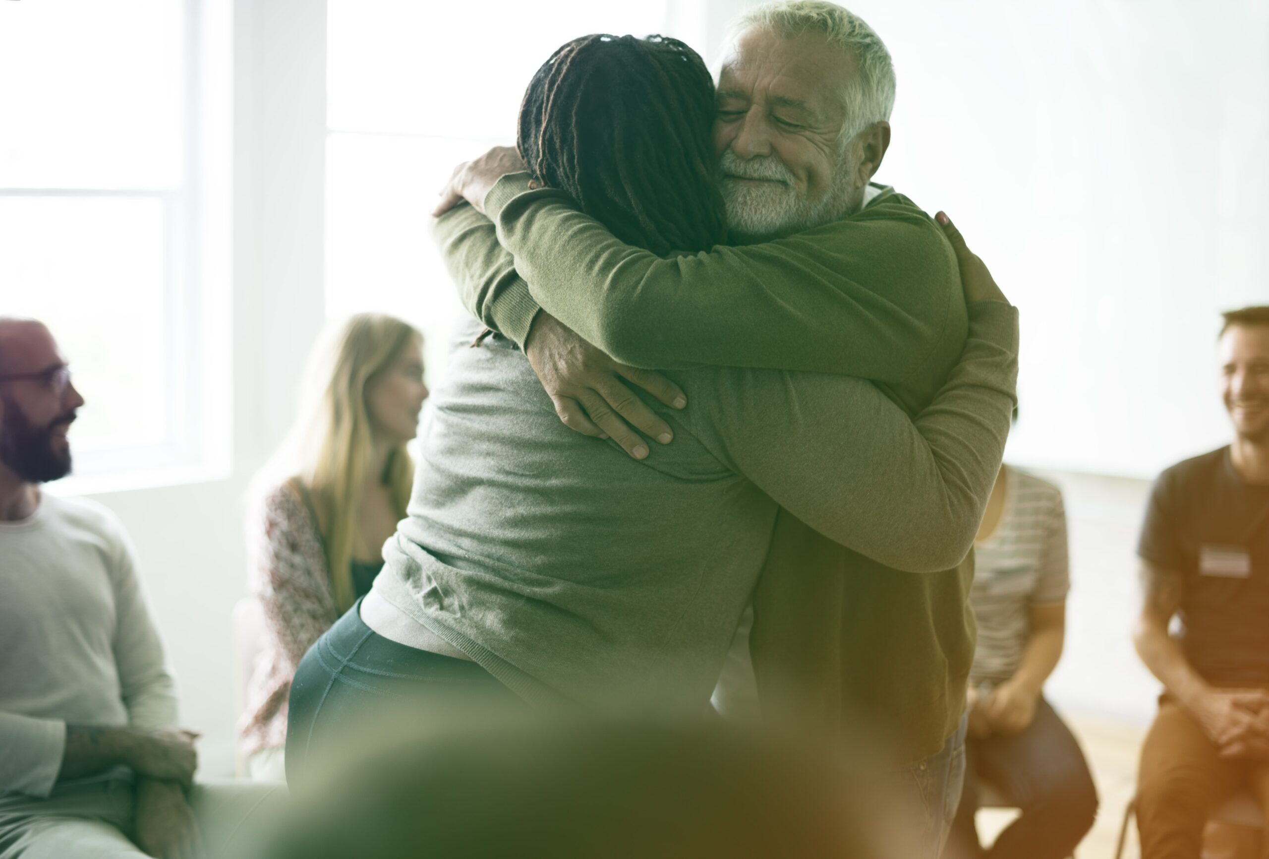 Never too late to start recovery illustrated through group support.